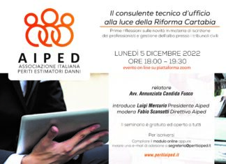 Seminario “Il consulente tecnico d’ufficio alla luce della Riforma Cartabia”