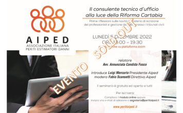Sold out per il Seminario “Il consulente tecnico d’ufficio alla luce della Riforma Cartabia”