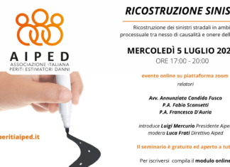 Seminario “Ricostruzione dei sinistri stradali in ambito processuale tra nesso di causalità e onere della prova”