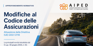 MODIFICHE AL CODICE DELLE ASSICURAZIONI – ATTUAZIONE DIRETTIVA UE 2021/2018